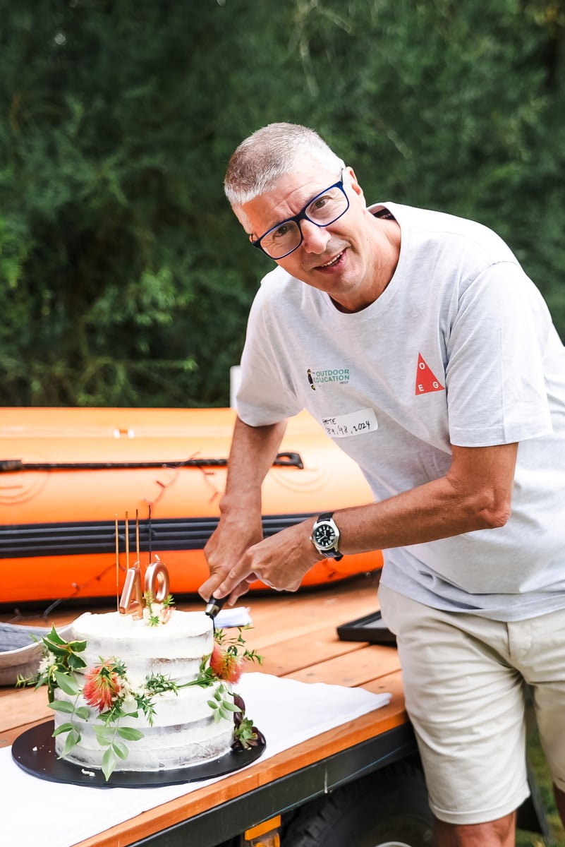 OEG 40th Birthday - cutting cake